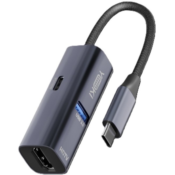 Фото - Хаб USB YOKI Pocket Mini 3in1 Gray (YK-HPMCAH1)